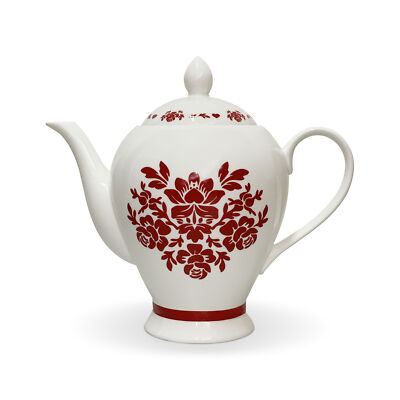 Porzellan Teekanne Stoffwolken Shabby Chic Weihnachten Märchen 985ml 5822