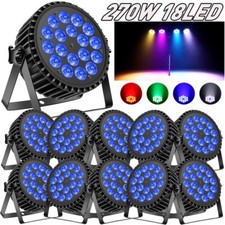 270W PAR Can DJ Stage Lighting 18 LED RGB DMX512 Club Party Show Disco Lights