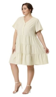 Agnes Orlinda Casual Dress 2x Cream To Light Tan Color NWOT | eBay Agnes Orlinda Casual Dress 2x Cream To Light Tan Color NWOT | eBay