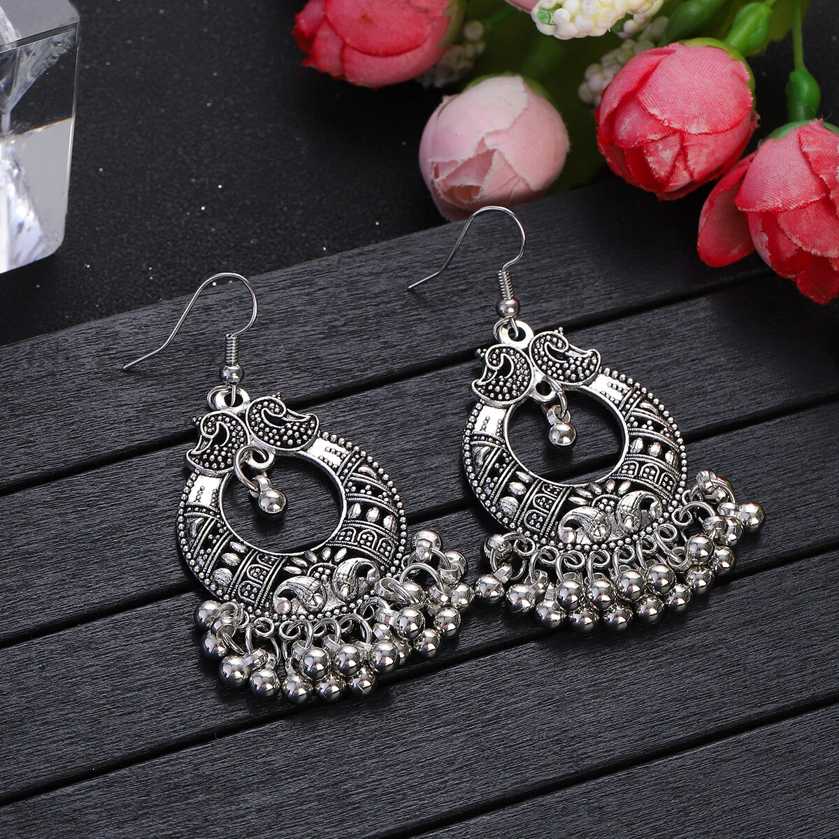 Tibetan silver earrings clearance