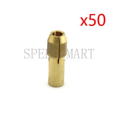 50 PCS Mini Drill Brass Collet Chuck for Dremel Rotary Tool 2.4mm Hot