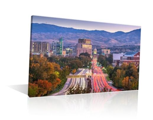 1 Pieces US City Skylines Wall Decor Painting Canvas 23L