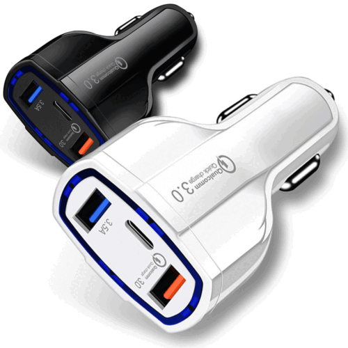 Cargador de coche doble USB PD tipo C 30W adaptador rápido para iPhone 15 14 13 11 Pro Max - Imagen 1 de 23
