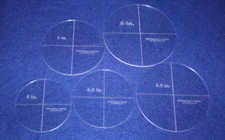 5 Piece Circle Set  4",4,5", 5", 5.5", 6"  1/8"  Acrylic - Quilting Templates