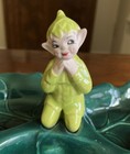 Vintage Gilner Pottery Pixie Elf divided 3 Leaf  Dish — photo 2
