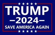 Trump 2024 SAVE AMERICA AGAIN  High Quality Metal Magnet 2.5x4 inches 8282