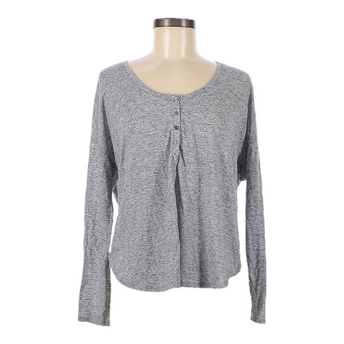 Top Victoria's Secret Henley Manches Longues Noir - Taille XL (neuf Avec étiquette)