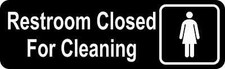 10inx3in Women's Restroom Closed For Cleaning Magnet Magnetic Door Sign Magnets