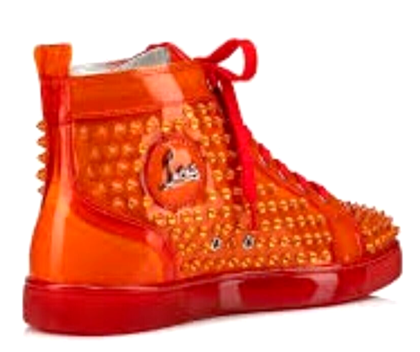 SAOLA $1.295 CHRISTIAN LOUBOUTIN Louix Ray sneaker alte a punta (44 EU; 11 US) NUOVE