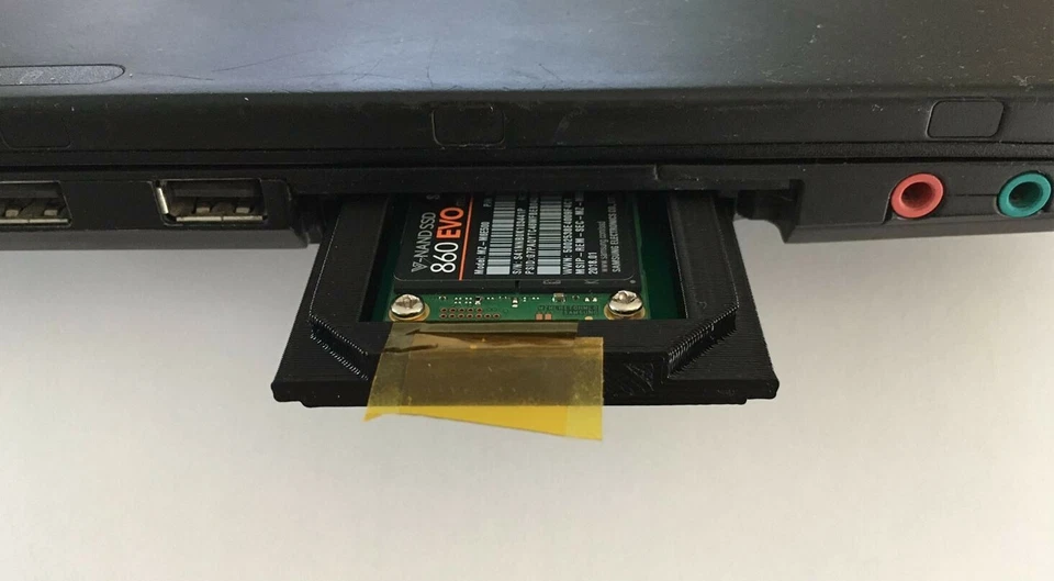 micro SATA 1,8 inch caddy / adapter mSATA SSD for Lenovo, HP and DELL - Bild 3 von 4