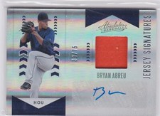 2020 Absolute Absolute Jersey Signatures Spectrum Silver #4 Bryan Abreu 33/75