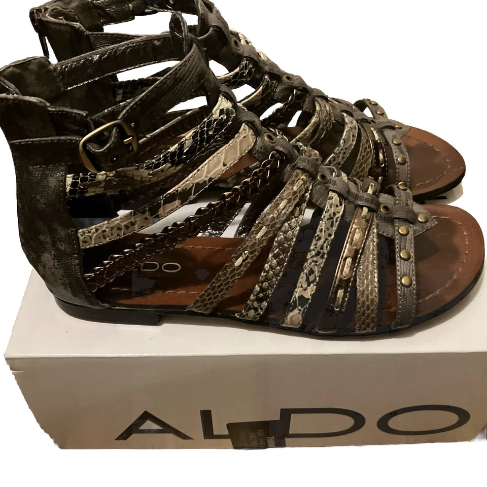 Tacones planos Aldo multicolores con tiras para mujer Foto 2 de 4