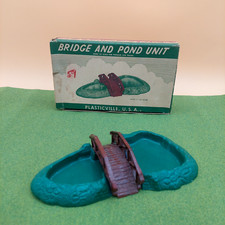 Vintage Plasticville U.S.A. "Bridge and Pond Unit  BL-2"  W/Box, Bachmann