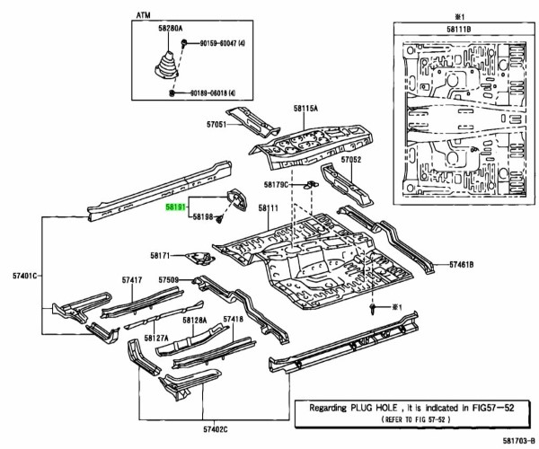 TOYOTA Land Cruiser Prado Lexus GX470 FOOTREST FRONT FLOOR Genuine