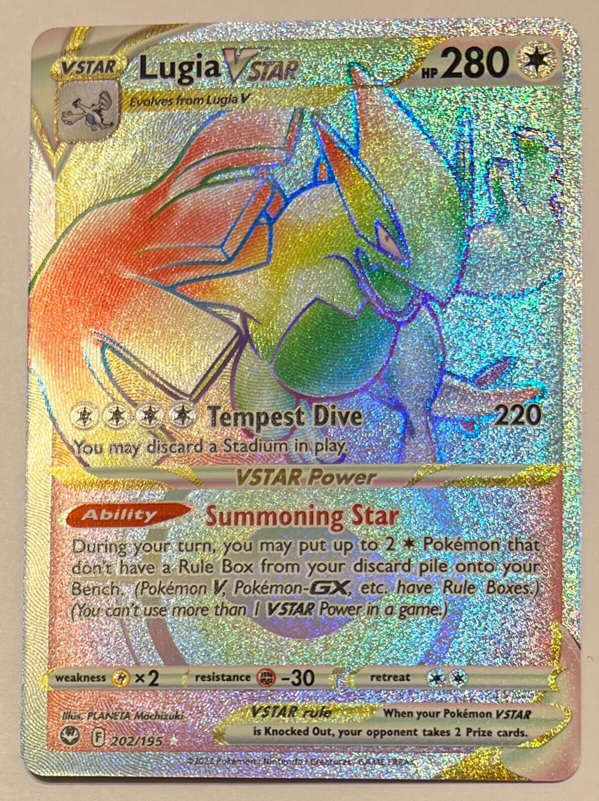 Lugia-VSTAR 202/195 in Portuguese Silver Tempest Pokémon TCG