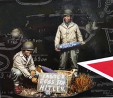 1/35 Scale Resin Figures WWII African American Soldiers Scene Unassembled