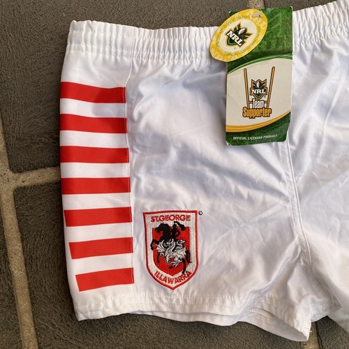 NRL St George Dragons Player Shorts Youth Size 14 Football Rugby League - Picture 4 of 10