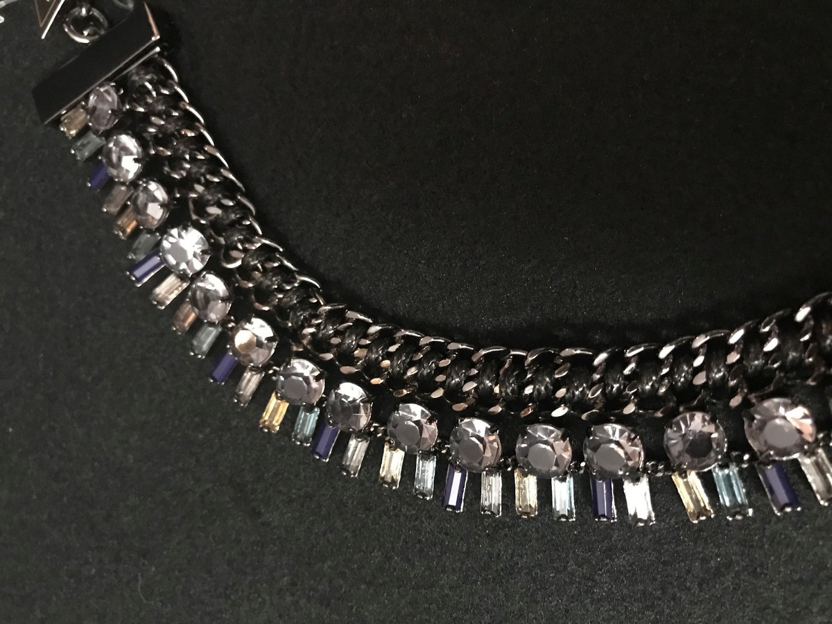 BCBG MAXAZRIA Corded Multi-Colored Stone Necklace | eBay
