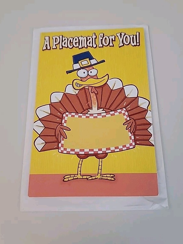 NEW American Greetings Thanksgiving Card For Kid converts Placemat w/ Activites