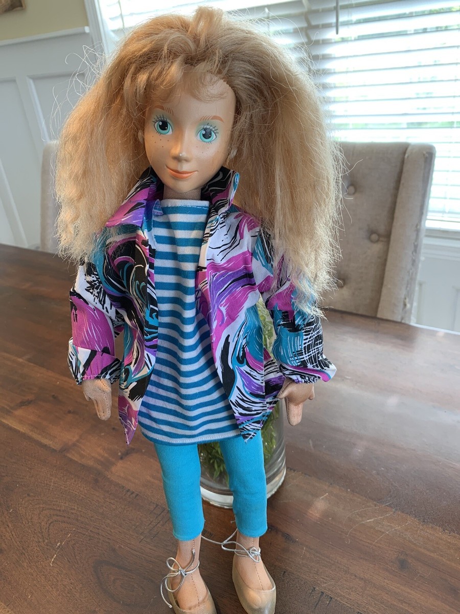 Vintage Mattel 1986 Hot Looks 80's Doll Chelsea Large 19” Posable