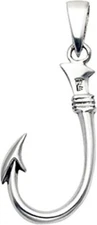 Wildthings Sterling Silver Fish Hook Pendant
