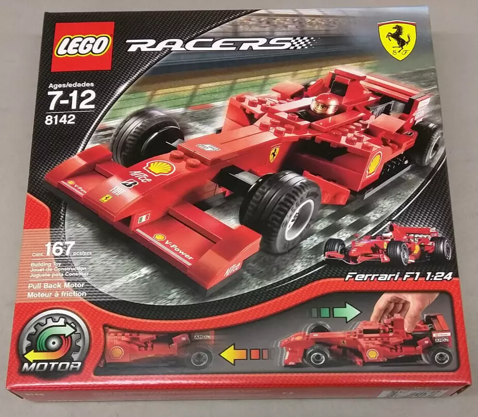 LEGO Racers 8142 Ferrari 248 F1 1:24 NEW! Alice Indy Car Pull-Back Motor  Race