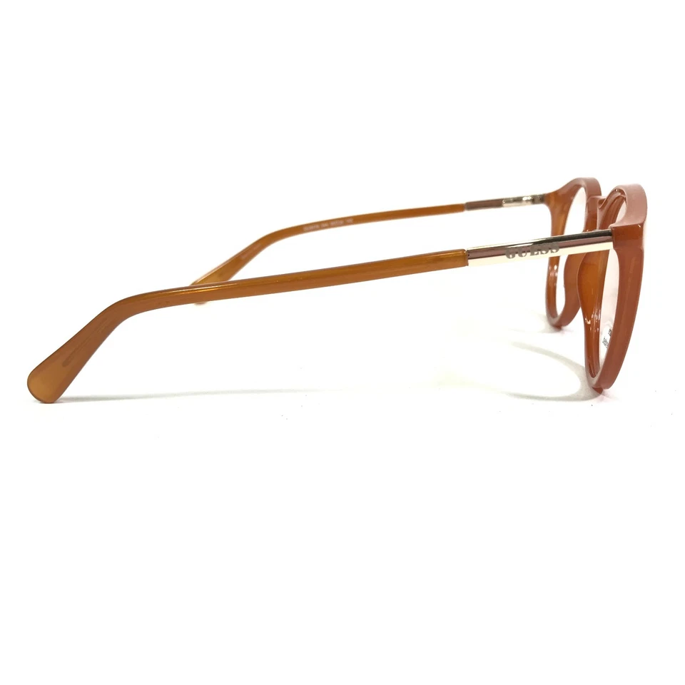 Guess Eyeglasses Frames GU8236 044 Brown Gold Round Full Rim Horn Rim 50-20-145 - Image 3 of 4