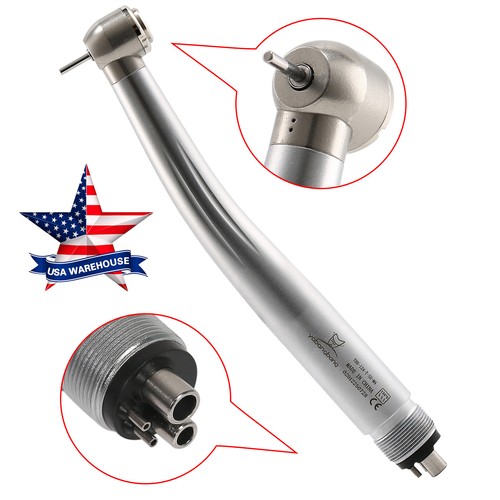 1-10X Dental Alta Velocidad / 45° LED E-generador Turbina Pieza de Mano / SIN LED 4 Agujeros - Imagen 32 de 46