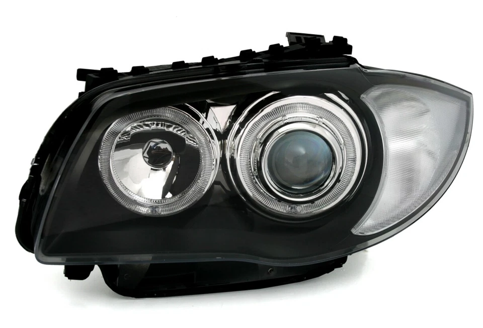 Angel Eyes Scheinwerfer Set für BMW E81 E82 E87 E88 04-11 1er LED Ringe Schwarz - Bild 3 von 4