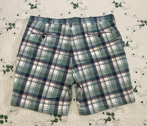 HERREN GRÖSSE 40 "DOCKERS" GRÜN KARIERT BAUMWOLLMISCHUNG FREIZEIT GOLFSHORTS 8,5" INNENNAHT - Bild 2 von 7