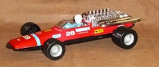roter Rennwagen mit Fahrerkopf-Blech/Plaste-Ok-30cm-sehr guter Zustand