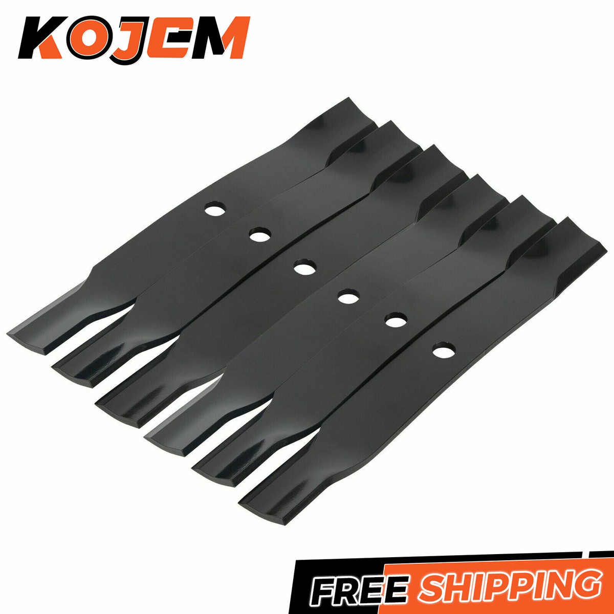 LJT 3-Pack Mower Blade Set For John Deere 60 Cut – Fits 737, 757, 777, 797 (M128485, M133381, TCU15881)
