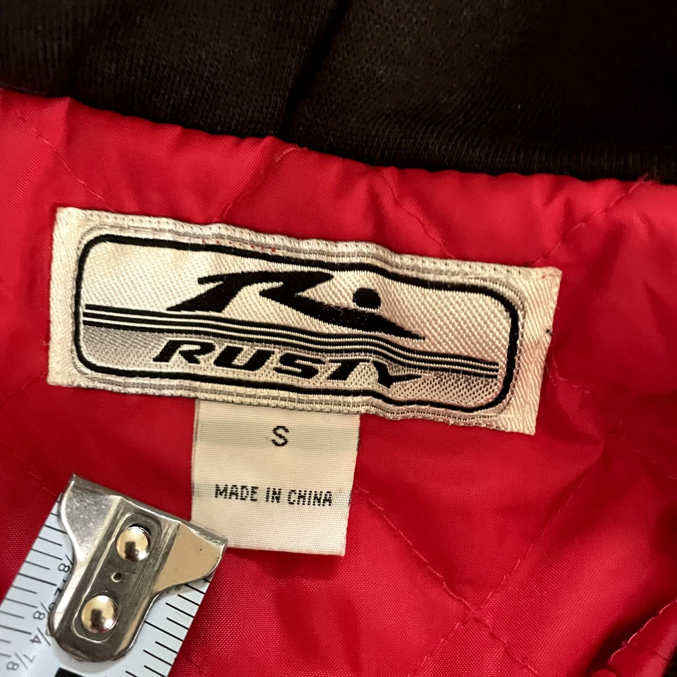 VINTAGE Rusty Brand Jacket Small Adult Red Black Y2K Gorpcore Stakeboarding Ski - Image 4 of 4