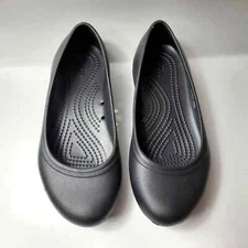 Crocs Iconic Comfort Shoes Slip On Casual Black Women Size 4