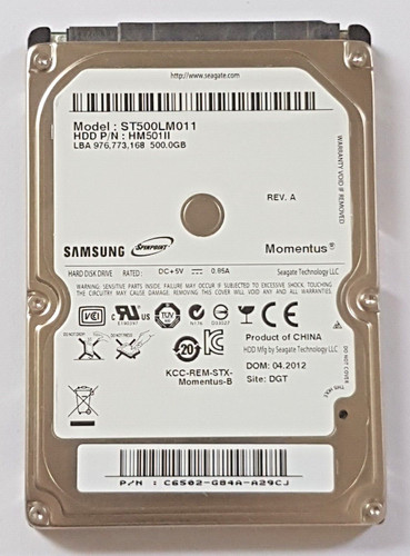 500 GB SATA-II Samsung Spinpoint ST500LM011 5400rpm 8MB HDD 2.5" Festplatte
