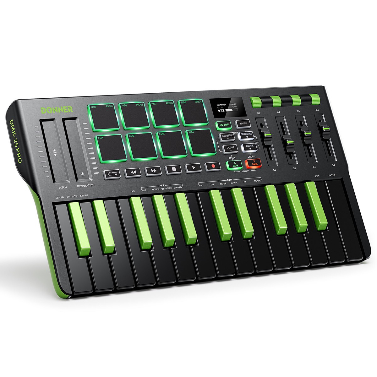 🎹 Donner USB-C MIDI Keyboard DJ Controller OLED 25 Key 8 Drum