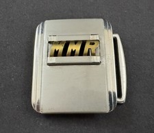Vintage MMR Group Electrical Services Swank Deluxe Plate Bronze Belt Buckle
