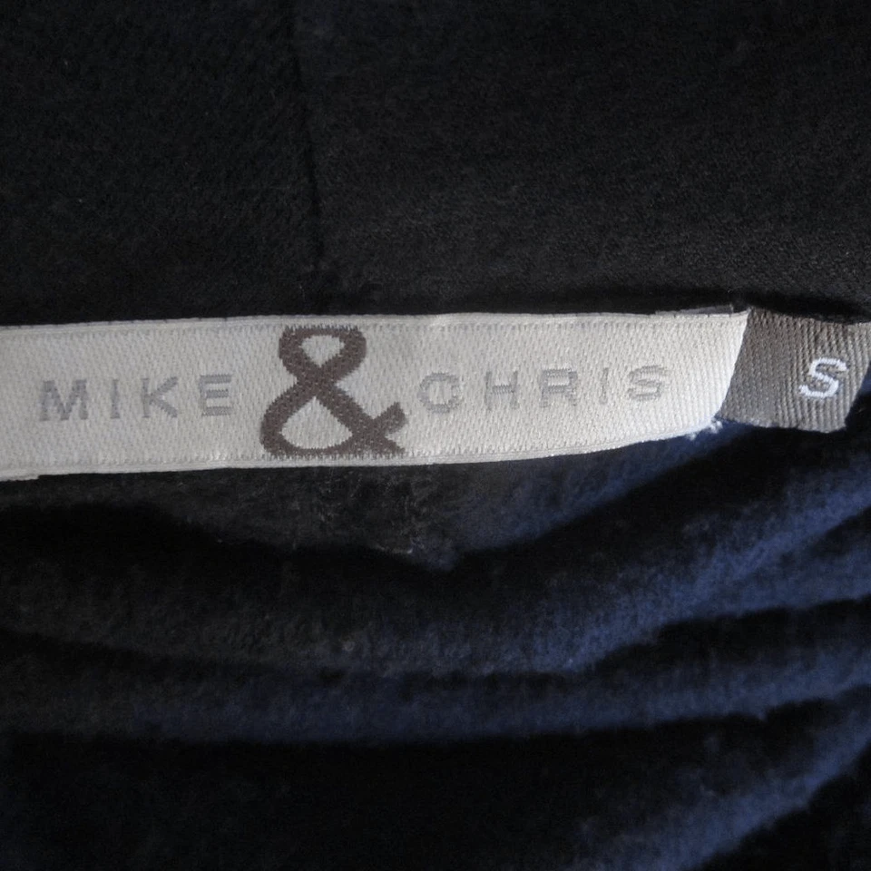 Chaqueta Mike & Chris Negra Polar Frontal A Presión Y2K Talla S Foto 2 de 4