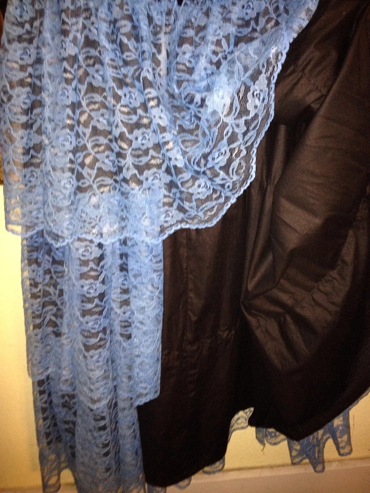 Vestido señorita de encaje azul talla grande Foto 3 de 4