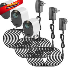 3Pack 25FT Magnetic Charging Cable for Arlo Pro 4/Arlo Ultra 3 feet, Black