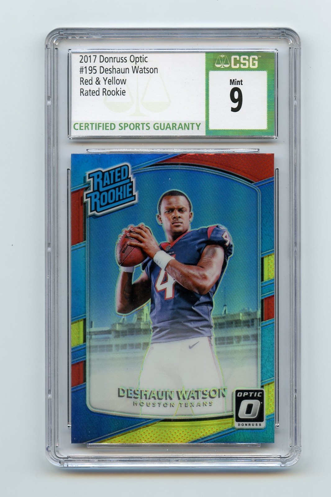 Deshaun Watson Panini Donruss Optic #195 Red/Yellow