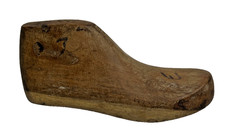 Vintage Wooden Carved Mold Child's Shoe Last Or Cobbler's Form -5.5" Length