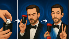 Die Divination X Ray Vision Dadi Tascabili Trucco Magico Mentale Cubo Pazzo Principiante