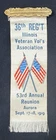 U.S. Civil War 36th REGT.  Illinois Veteran GAR 1919 53rd Reunion Aurora Ribbon