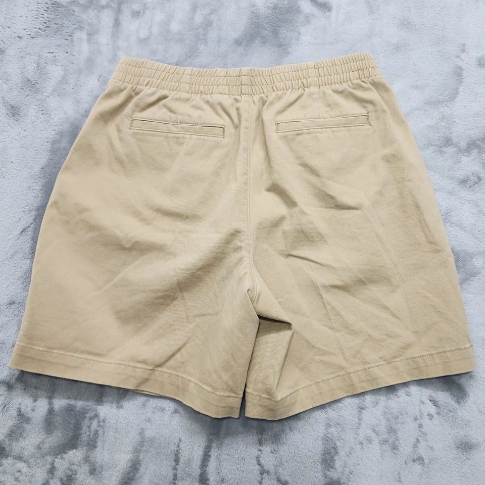 Pantalones Cortos Lands End Para Mujer 6 Tostados Tiro Medio Pull On 7" Chino Elastizado Algodón Sarga Foto 2 de 4
