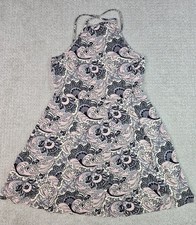 Y2K American Eagle M Mini Dress Flare NWT Halter Paisley Multicolor Thin Summer