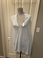 Rachel Zoe 100 Blue Cashmere Poncho
