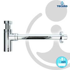 tecuro DESIGN Flaschensiphon Rohrgeruchsverschluss, Kunststoff verchromt