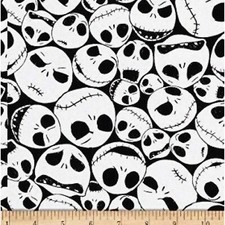 Nightmare Crafts Jack Skellington Cotton Fabric 44in