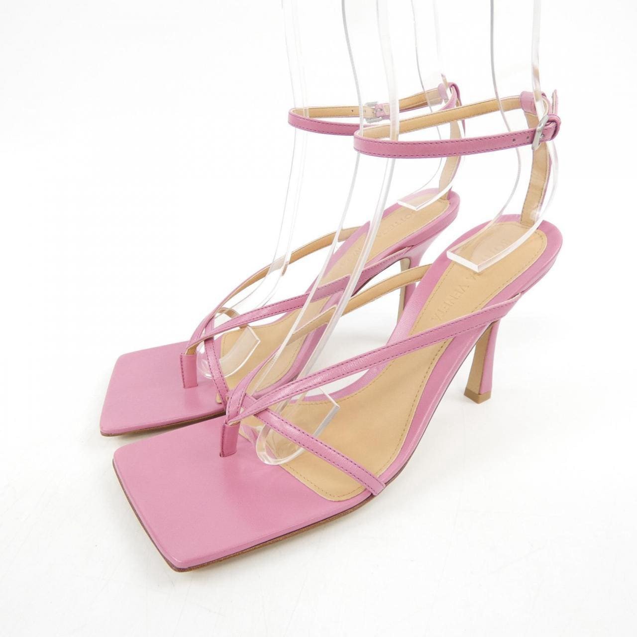 BOTTEGA VENETA Sandals Women's Size 37.5 Pink Leather thumbnail 3